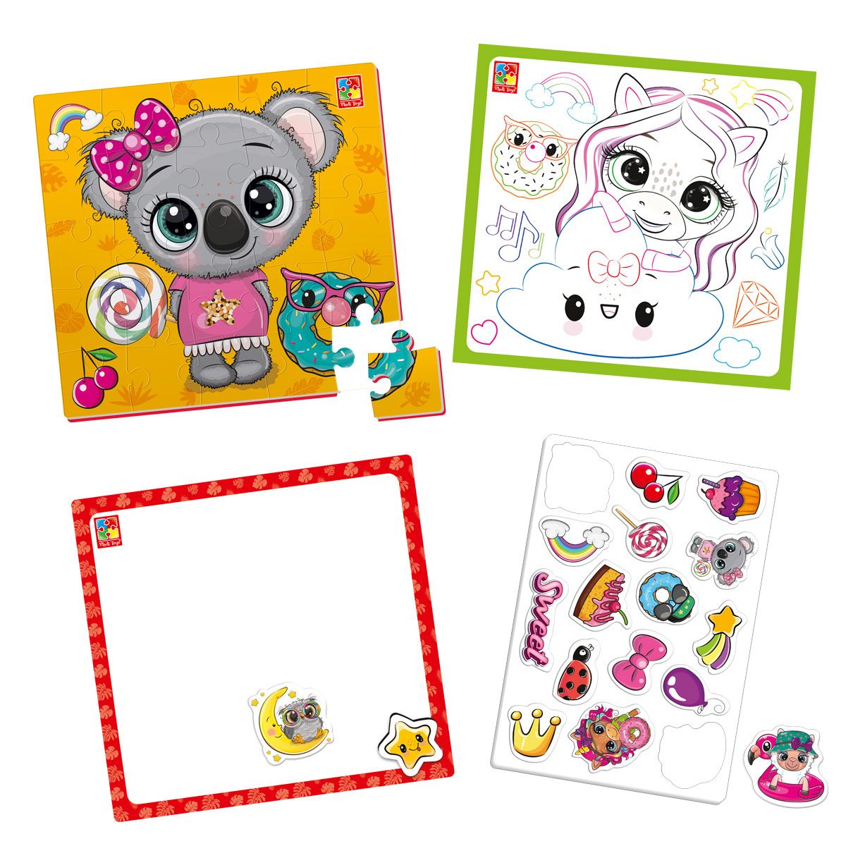 Набір для творчості "4в1.  Пухнастики та солодощі" укр  фото 1