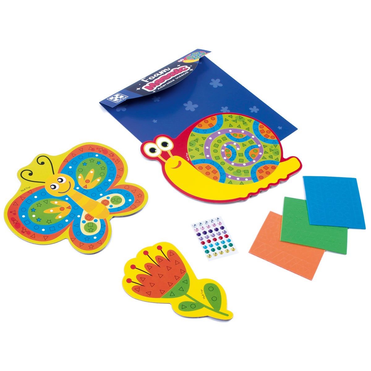 Набор для творчества с мягкой мозаикой и стразами "Волшебные букашки"  фото 1