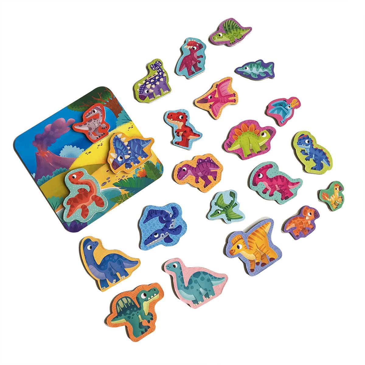 Набор магнитов с доской "Dinosaurs"  фото 1
