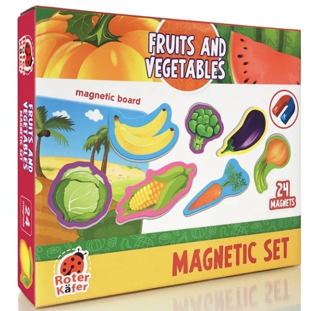 Игра настольная магнитная "Vegetables and fruits" рус  фото 1