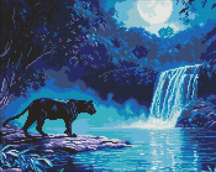 Алмазна мозаїка - "Нічний хижак" ©art_selena_ua, 40х50см  фото 1