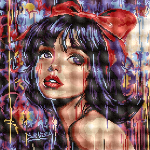 Алмазна мозаїка - "Сучасна Білосніжка" ©art_selena_ua, 40х40см  фото 1