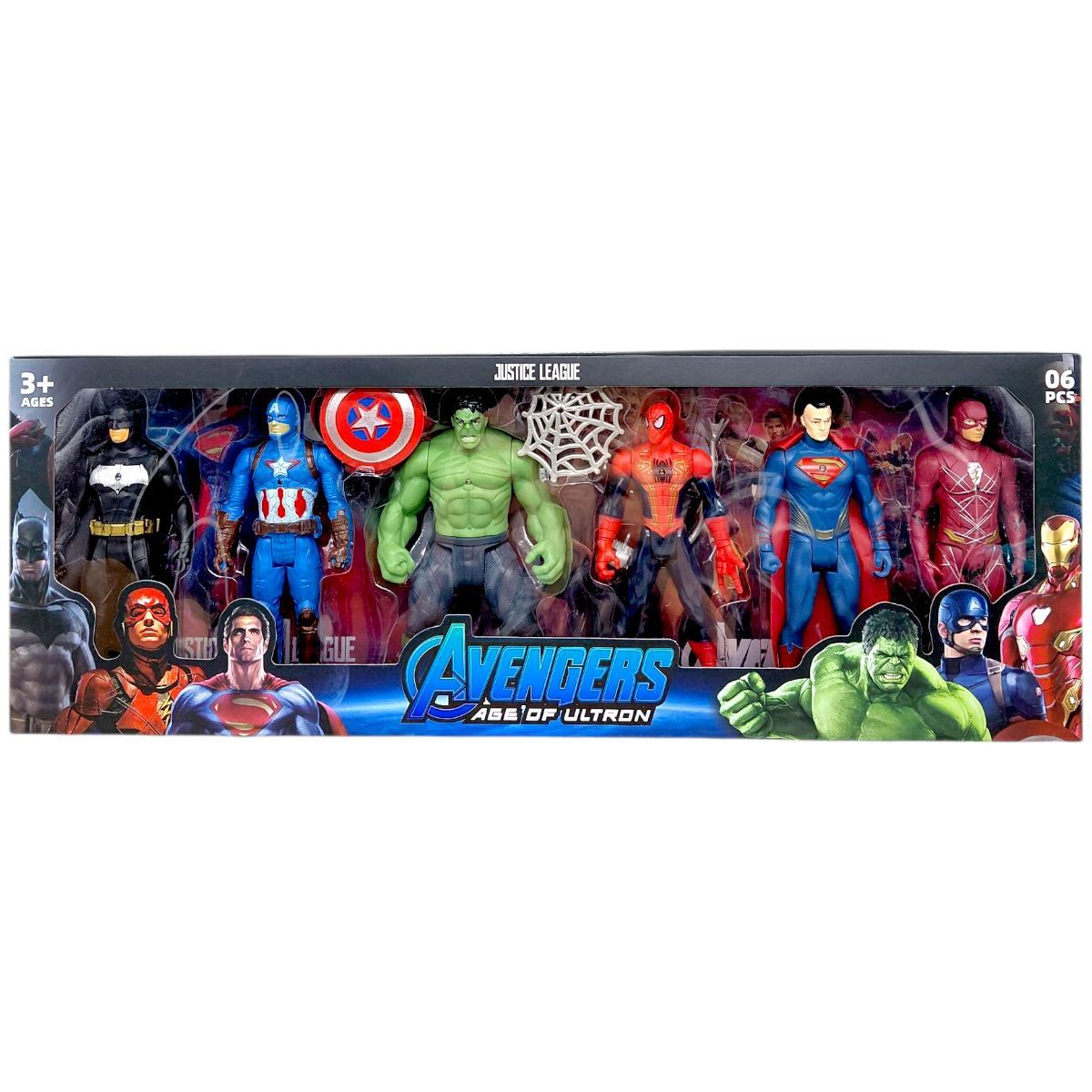 Набір героїв (6 фігурок, підсвічування, середня висота фігурки 15 см, рухомі кінцівки, аксесуари)  фото 1