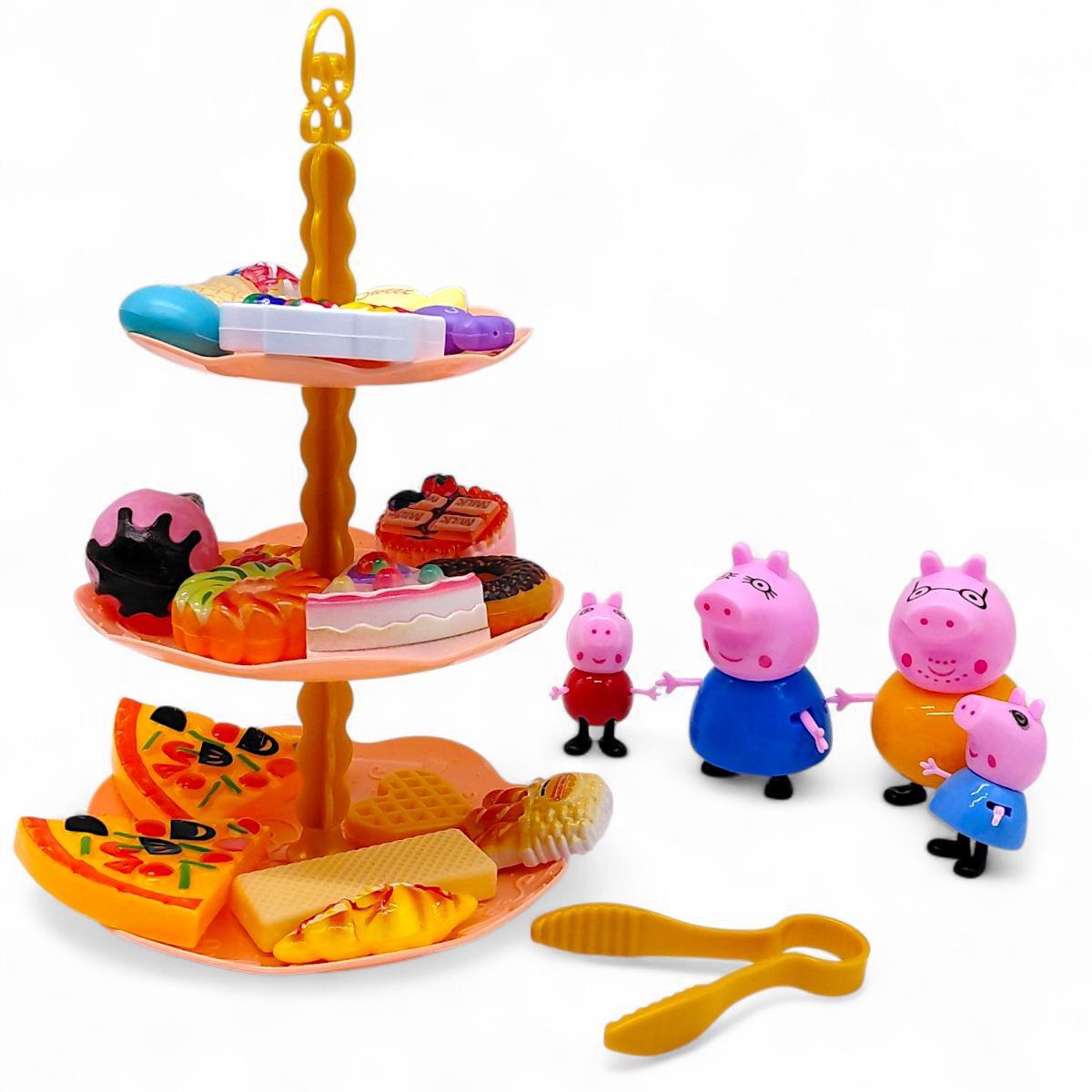 Герої "Свинка Пеппа" (герої, посуд, набір їжі) в пакеті  фото 1