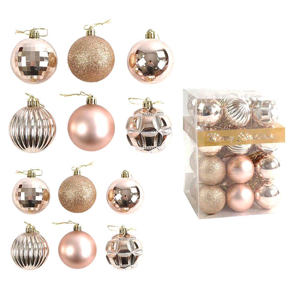 Уценка.  Новорічні прикраси C 67591 (18) 48 штук, кульки, D=3. 5 см та 5 см, у слюді   - Повреждена упаковка и несколько шаров  фото 1