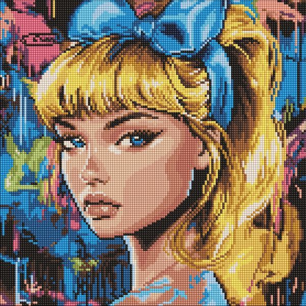 Алмазна мозаїка - "Сучасна Попелюшка" ©art_selena_ua, 40х40см  фото 1