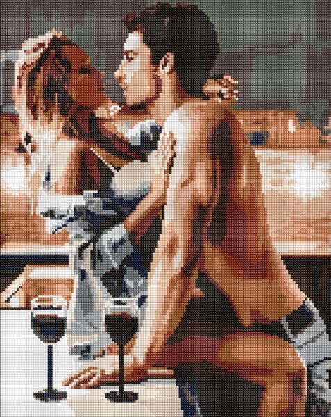 Алмазна мозаїка - "Пристрасний сніданок", 40х50см  фото 1