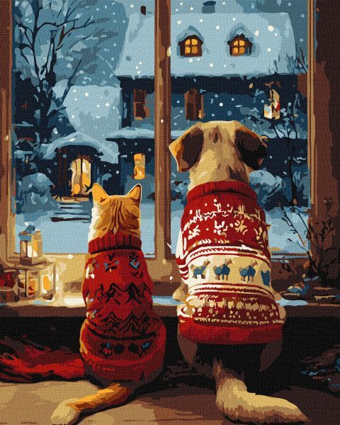 Картина за номерами - "Затишок пухнастиків" ©art_selena_ua, 40х50см  фото 1