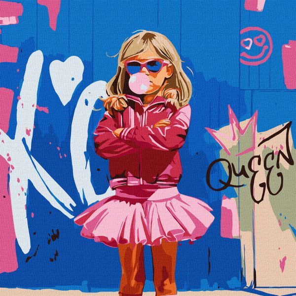 Картина за номерами - "Малишка на мільйон" ©Mariia Kotiuzhynska, 50х50см  фото 1