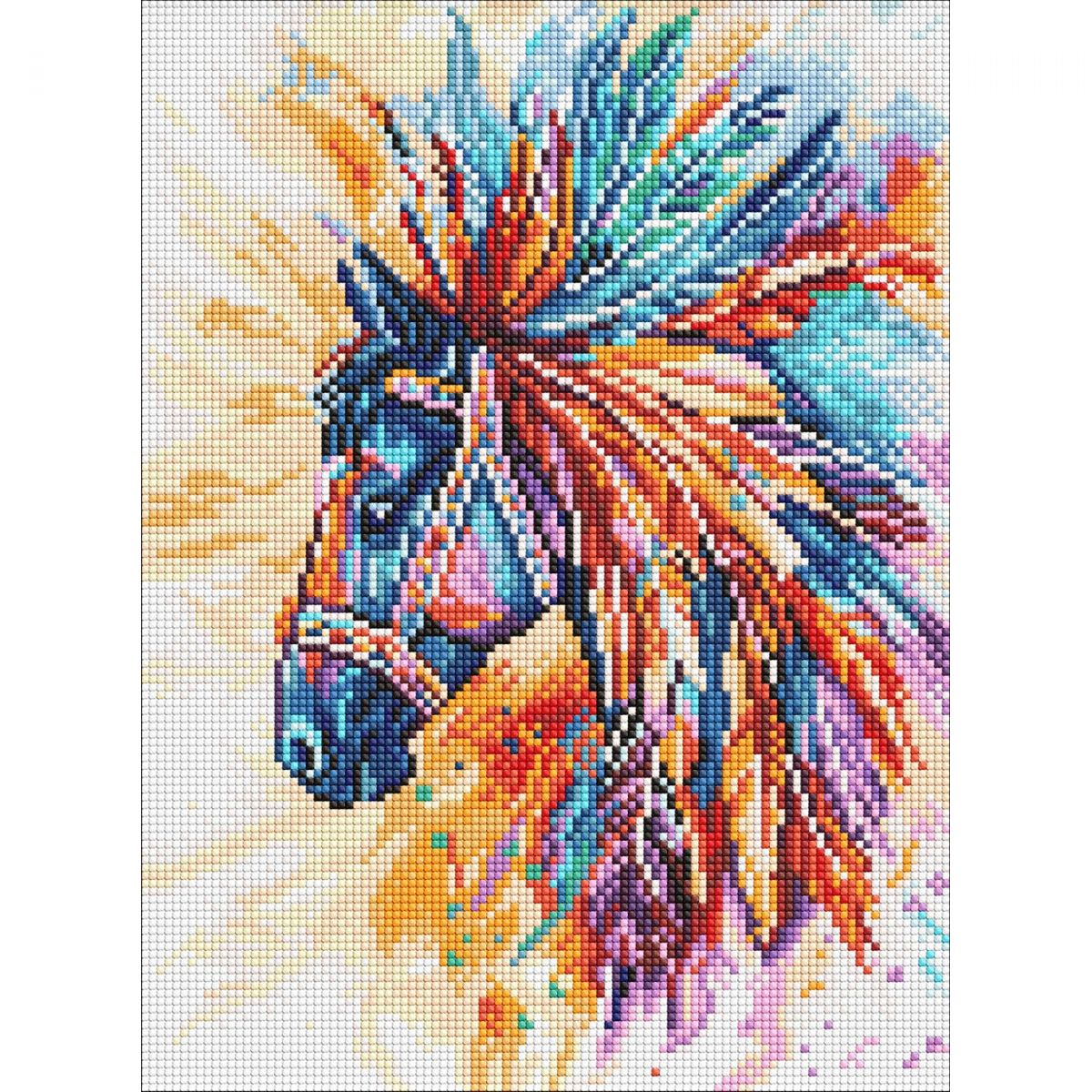 Алмазна мозаїка "Яскравий кінь" 30х40см  фото 1