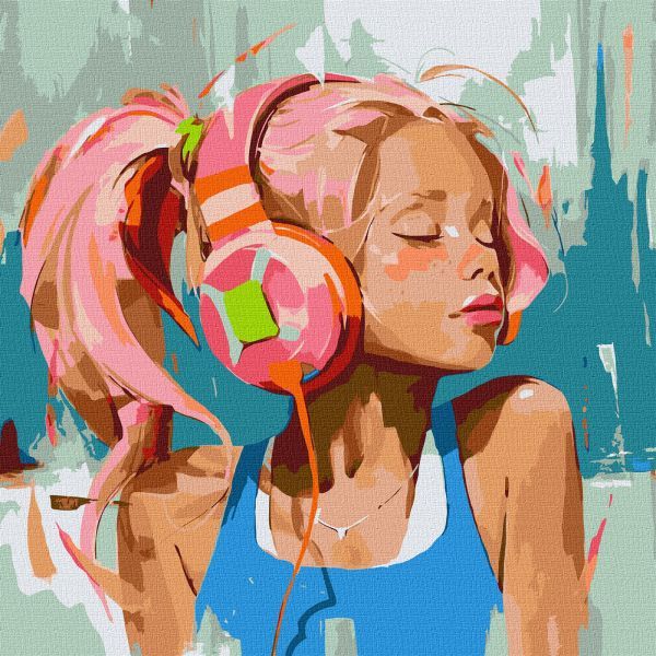 Картина за номерами - "Рожеві літні біти" ©Mariia Kotiuzhynska, 50х50см  фото 1