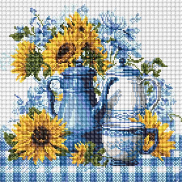 Алмазна мозаїка - "Сонячна кава" ©art_selena_ua, 40х40см  фото 1