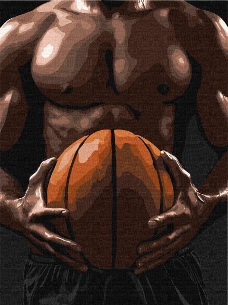 Картина за номерами - "Торс баскетболіста" ©art_selena_ua, 30х40см  фото 1