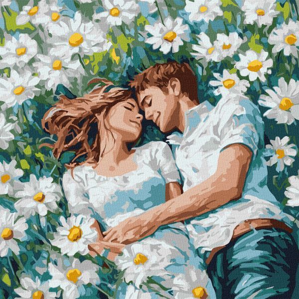 Картина за номерами - "Твої обійми серед квітів" ©art_selena_ua, 40х40см  фото 1