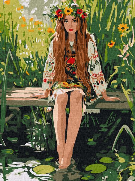 Картина за номерами - "Очі, що чекають" ©art_selena_ua, 30х40см  фото 1