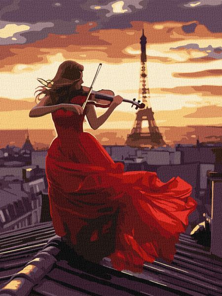 Картина за номерами - "Гра на скрипці" ©art_selena_ua, 30х40см  фото 1