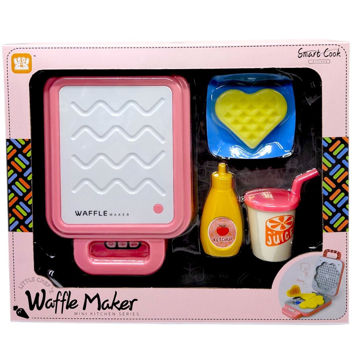 Игровой набор "Вафельница с вафлями", звук, свет, вафли меняют цвет (кор. 33,3*6,6*28 см)  фото 1