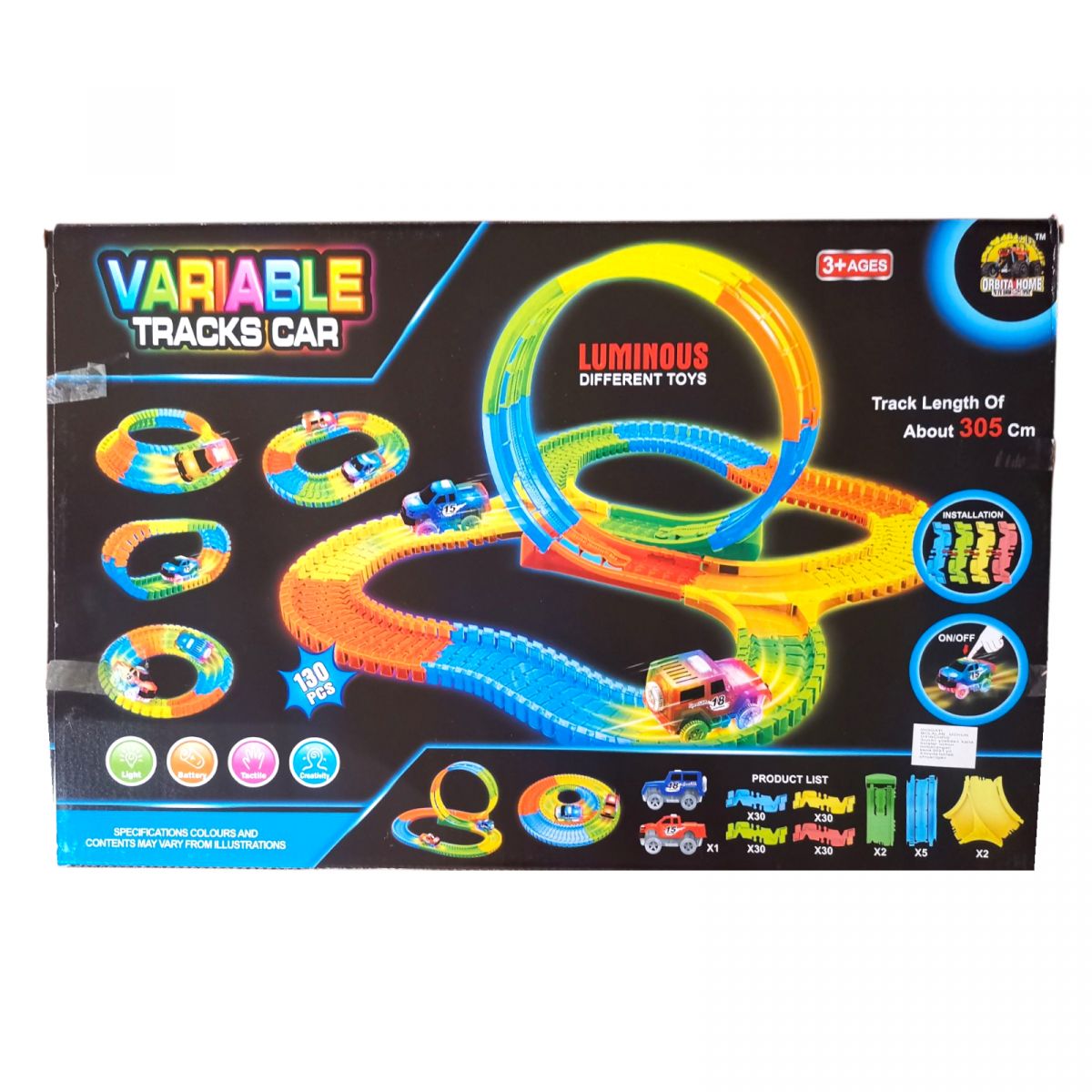 Трек з машинкою батар. світ. кор. 48,5*7*32 см.  фото 1