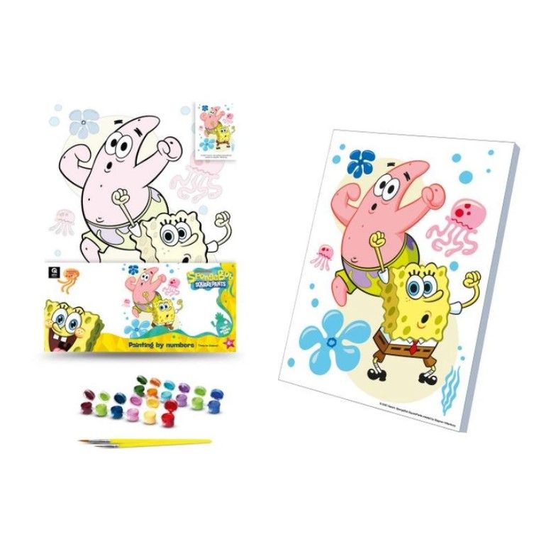 Картина по номерах 30х40 см "Губка Боб: Час танцювати!"  фото 1