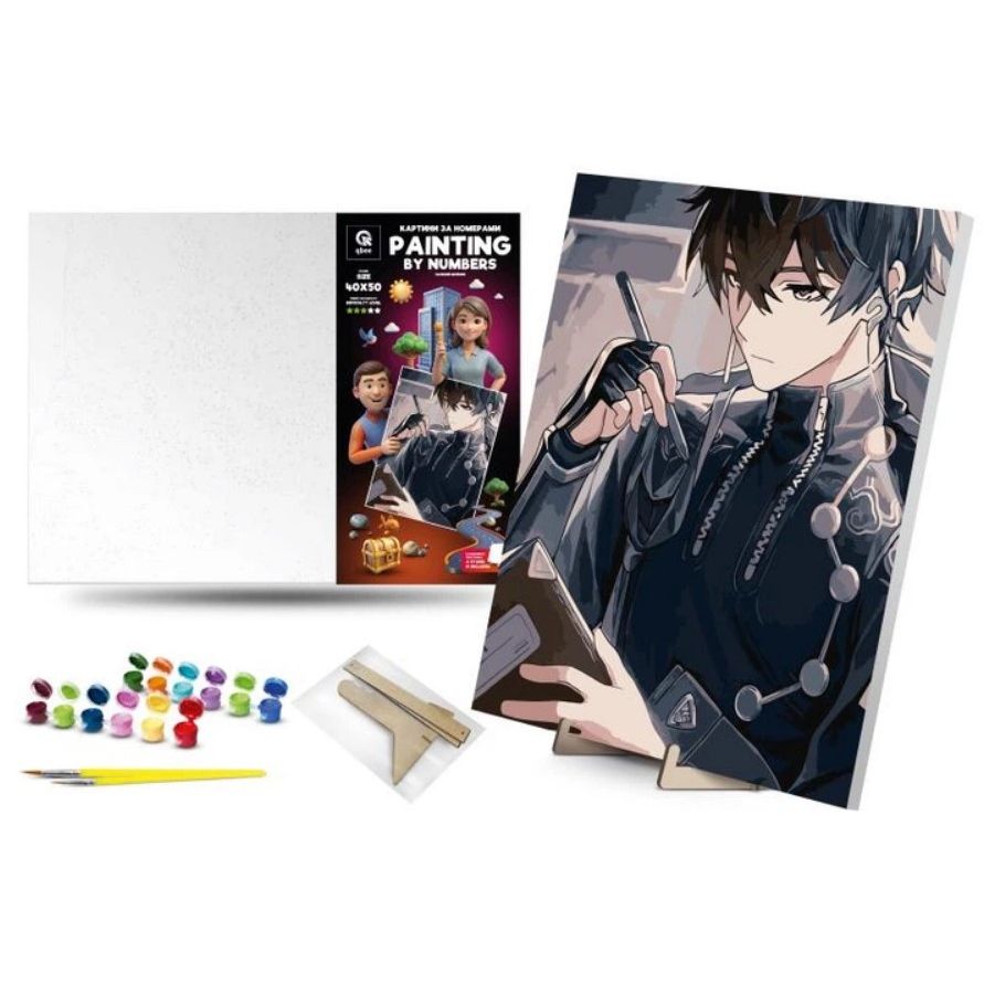 Картина по номерах 40х50 см "Чарівний мрійник" з деревʼяною підставкою  фото 1