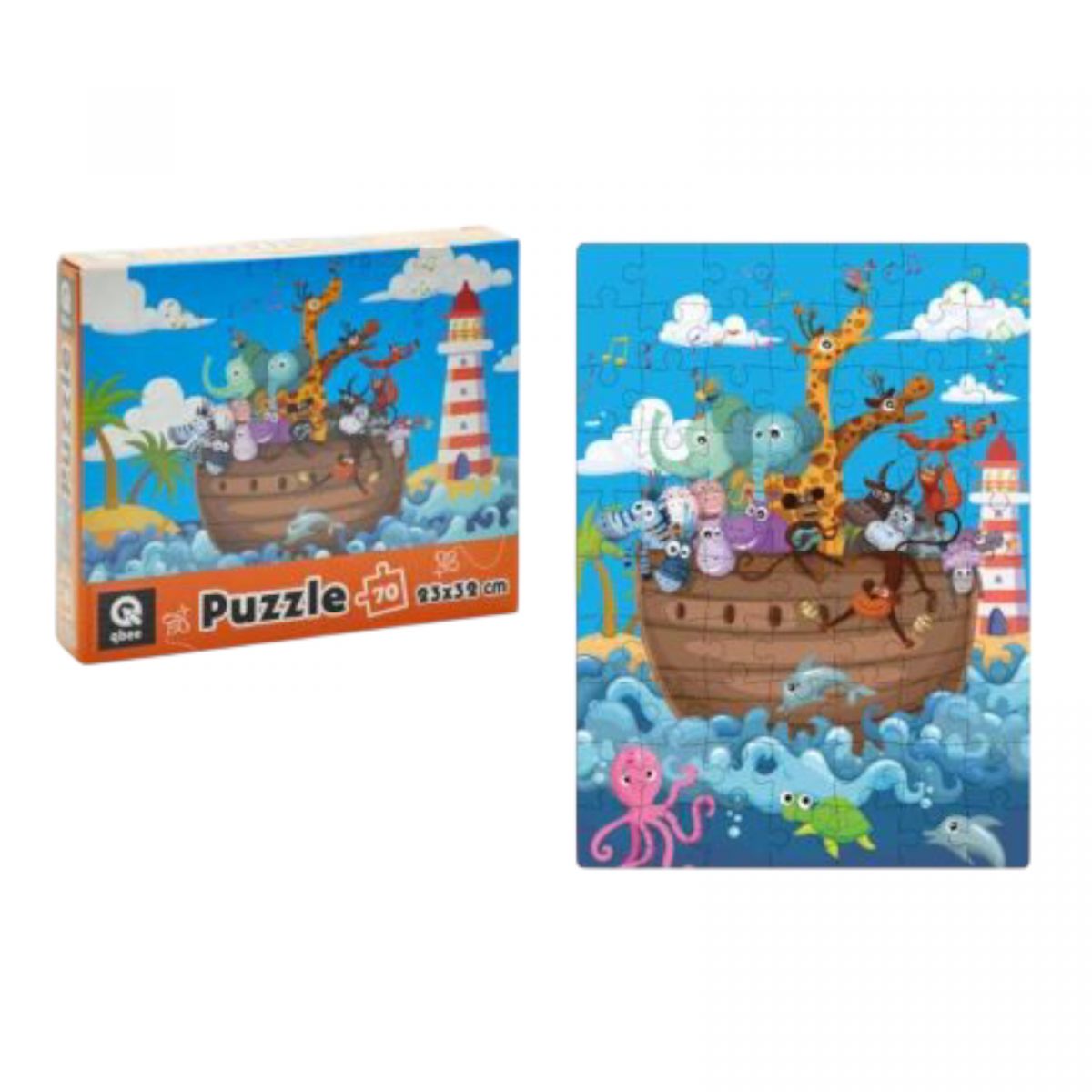 Пазлы – 70 элм.  "Зверюшки на кораблике"  фото 1