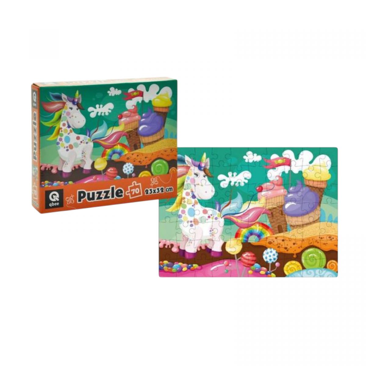 Пазлы – 70 элм.  "Единорог и сладости"  фото 1