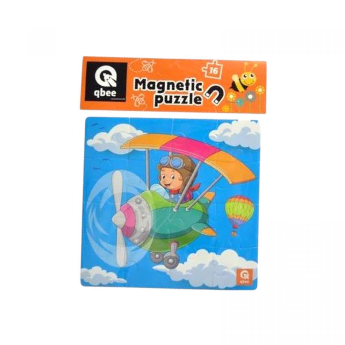 Пазлы фомовые магнитные - 16 элм "Юный пилот"  фото 1