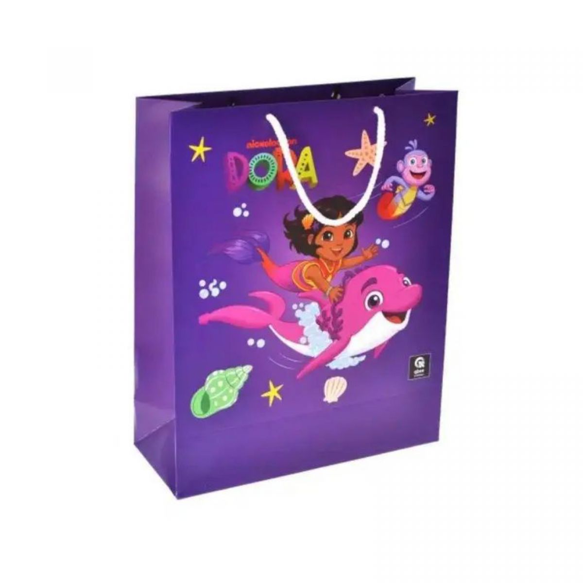 Пакет паперовий "Дора мандрівниця" р. 27x33x11 см  фото 1