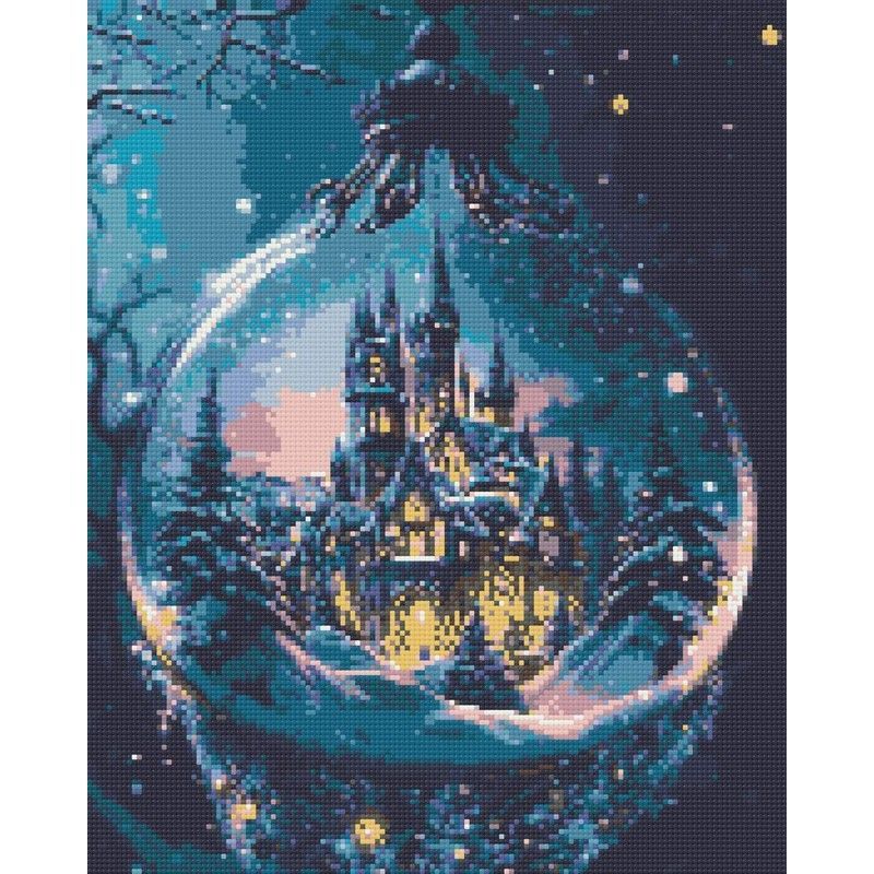 Алмазна мозаїка "Новорічний палац.  Зима" 40х50 см  фото 1