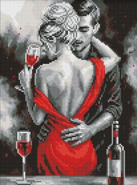 Алмазна мозаїка - "Червоне кохання" ©art_selena_ua, 30х40см  фото 1