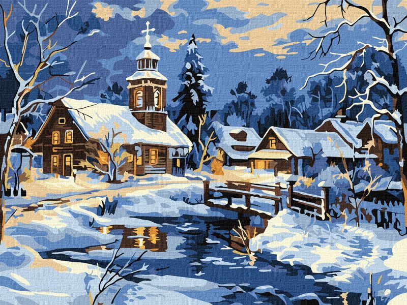 Картина за номерами - "Спокій над річкою" ©art_selena_ua, 30х40см  фото 1