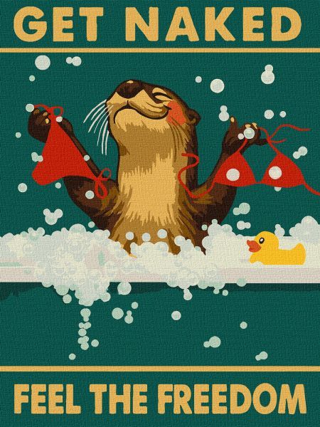 Картина за номерами - "Постер.  Вільна видра" ©art_selena_ua, 30х40см  фото 1