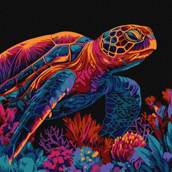 Картина за номерами - "Загадкова черепаха" ©art_selena_ua, 30х30см  фото 1