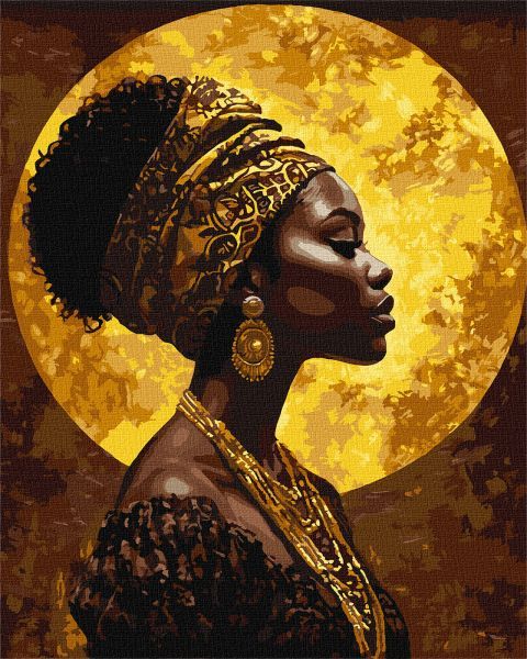 Картина за номерами - "Під золотим сонцем" з фарбами металік ©art_selena_ua, 40х50см  фото 1