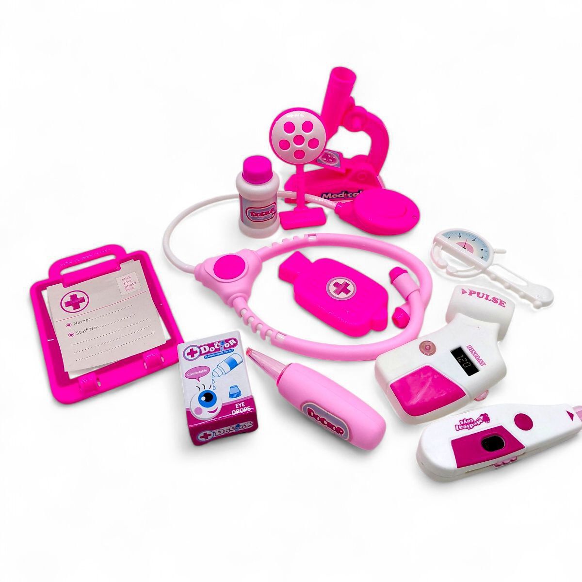 Ігровий набір "Маленький лікар" 12 деталей (рожевий)  фото 1