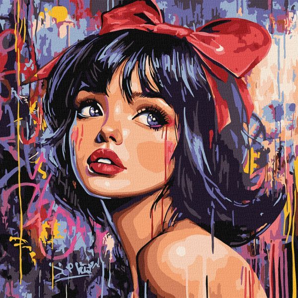 Картина за номерами - "Сучасна Білосніжка" ©art_selena_ua, 40х40см  фото 1