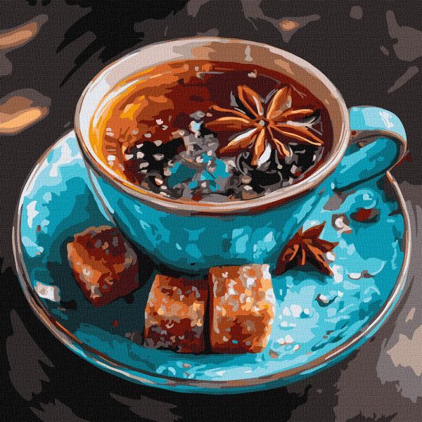 Картина за номерами - "Чай з анісом" ©art_selena_ua, 40х40см  фото 1