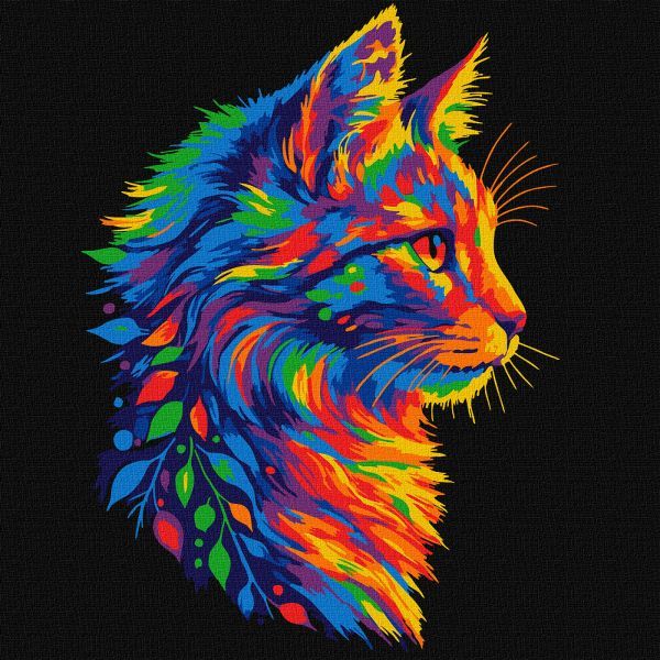 Картина за номерами - "Яскравий котик" ©art_selena_ua, 30х30см  фото 1