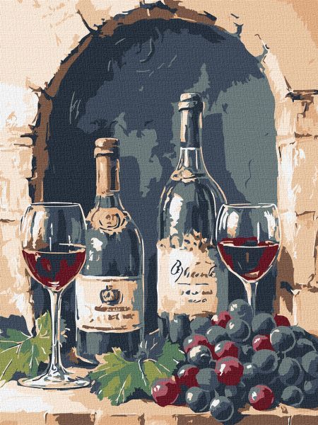 Картина за номерами - "Гармонія вина" ©art_selena_ua, 30х40см  фото 1