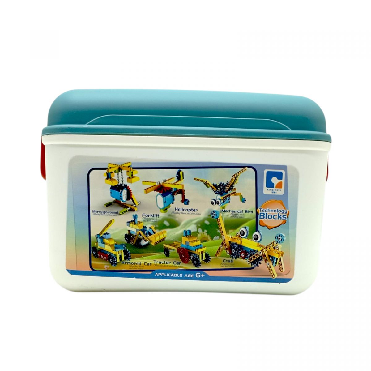 Конструктор на радіокеруванні 182 деталі, автоматичний рух, колесо вільного ходу, рух вперед-назад, акумулятор 3. 7 V, пульт керування, в боксі  фото 1