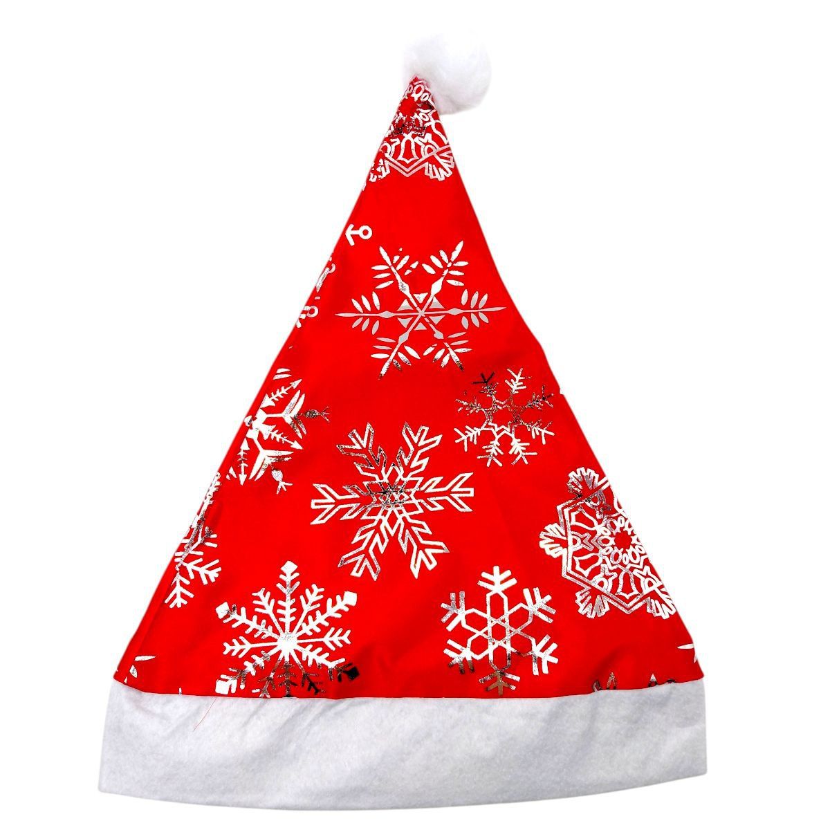 Новорічна шапка "Сніжинка сіра" 38 см  фото 1