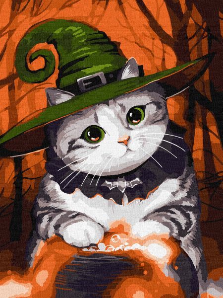 Картина за номерами - Котик-чарівник 30х40  фото 1