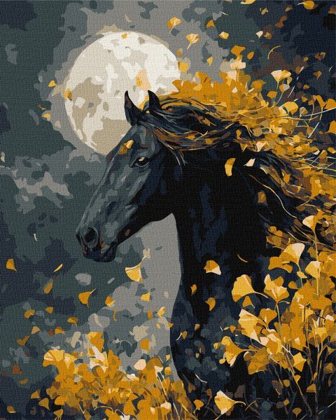 Картина за номерами - Кінь і вітер з фарбами металік 40х50 см.  фото 1