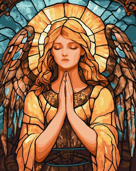 Картина за номерами - Вітраж.  Я прошу у небес 40х50 см.  фото 1