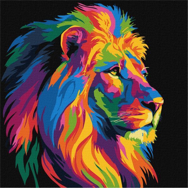 Картина за номерами - Яскравий лев 30х30 см.  фото 1