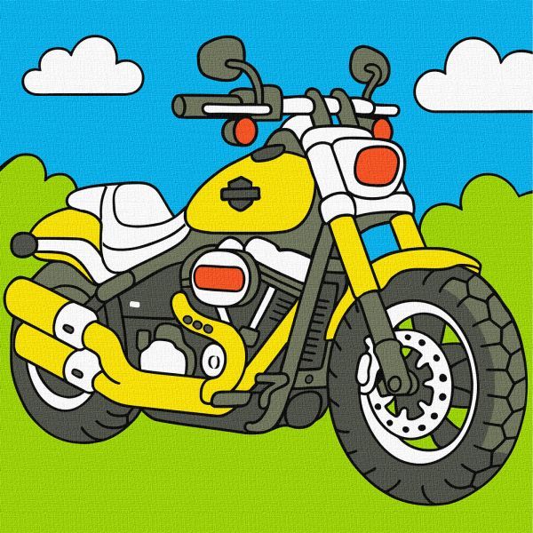 Картина за номерами - Мрія маленького байкера 25х25 см  фото 1