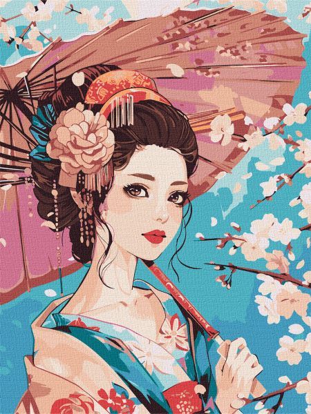 Картина за номерами - Японська красуня 30х40 см.  фото 1