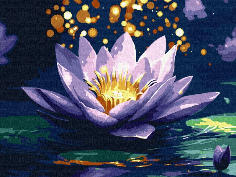 Картина за номерами - Магічна лілія з фарбами металік extra 30х40 см.  фото 1