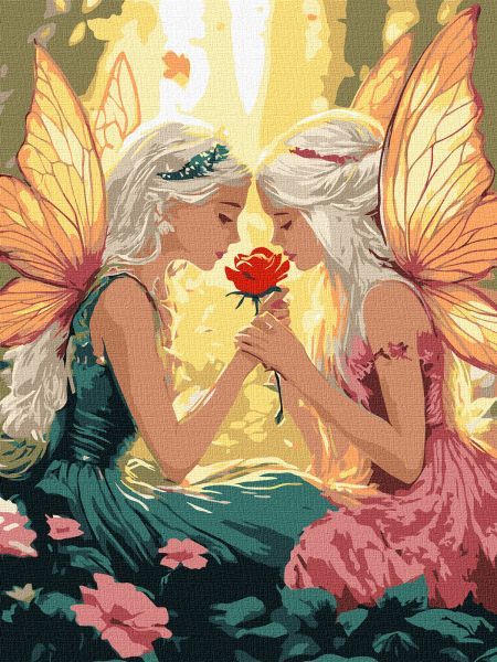 Картина за номерами - Феї серед квітів 30х40 см.  фото 1