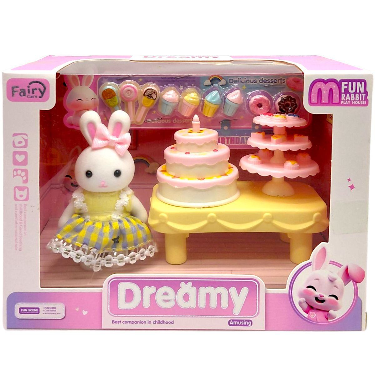 Игровой набор с флоксовой фигуркой "Зайка с тортом"  фото 1